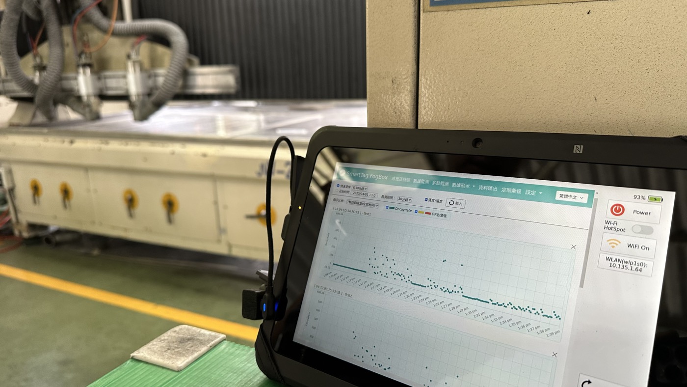 Smart Tag vibration dashboard